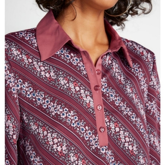 Modcloth floral long sleeve blouse - Picture 2 of 9